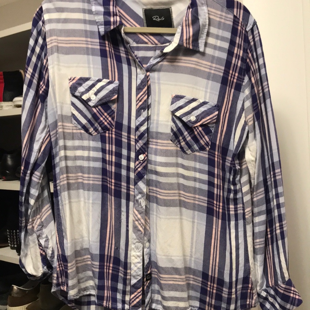 Rails size large plaid blouse